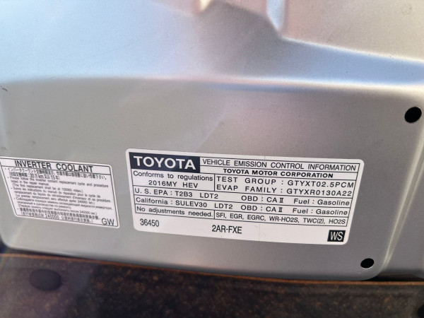 Toyota RAV 4 2016/ Silver LHD Hybrid AT SUV Crossover 4WD view 2