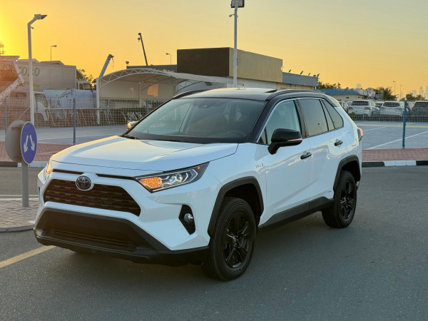 Toyota RAV 4 2021  White LHD Hybrid AT SUV Crossover 4WD view 14