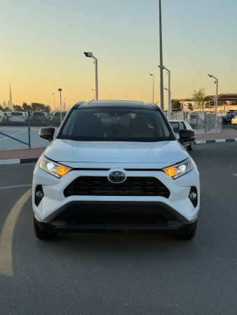 Toyota RAV 4 2021  White LHD Hybrid AT SUV Crossover 4WD view 15