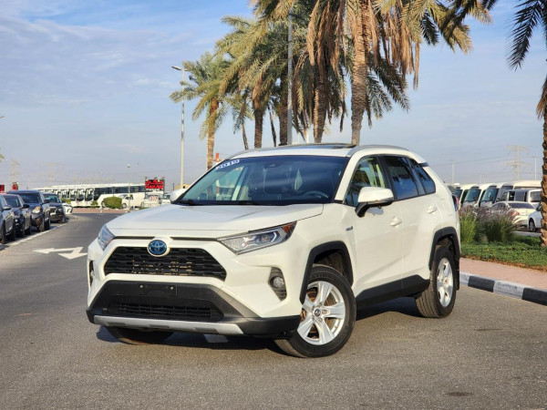 Toyota RAV 4 2019  White LHD Hybrid AT SUV Crossover 2WD view 2