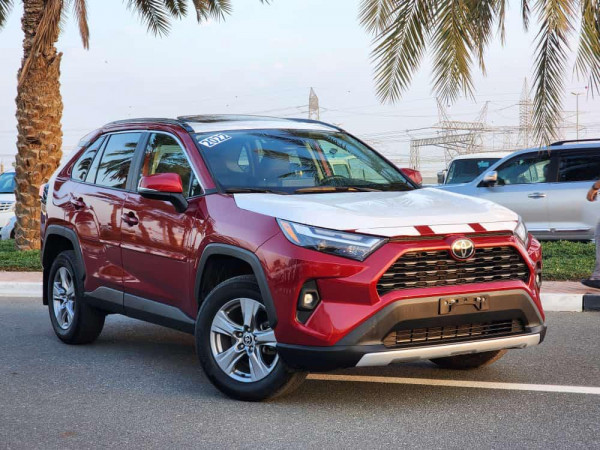 Toyota RAV 4 2022  Red LHD Petrol AT SUV Crossover 4WD view 22