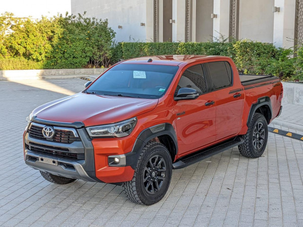 Toyota Hilux 2021  Red LHD Petrol AT Pickup 4WD view 6