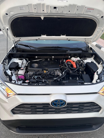 Toyota RAV 4 2020  White LHD Hybrid AT SUV Crossover 2WD view 8