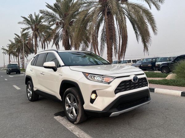 Toyota RAV 4 2020  White LHD Hybrid AT SUV Crossover 2WD view 20