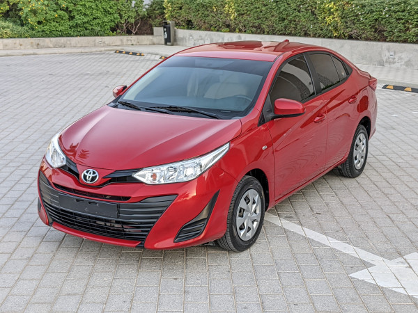 Toyota Yaris 2019/ Red LHD Petrol AT Sedan 2WD