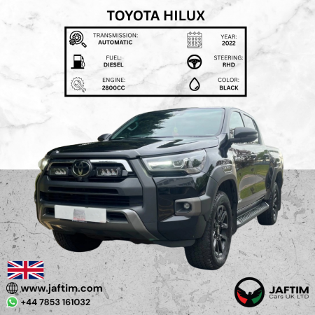 Toyota Hilux 2022/ Black RHD Diesel AT Pickup 4WD view 5
