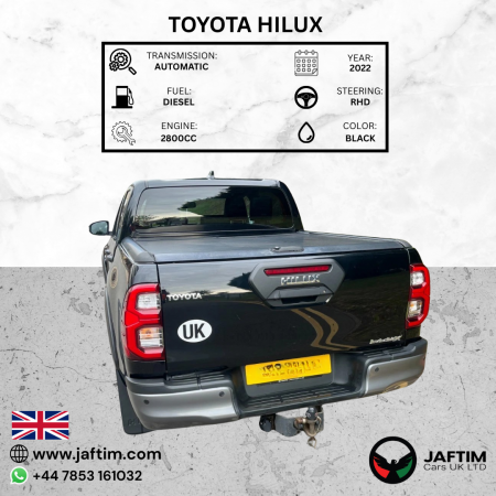Toyota Hilux 2022/ Black RHD Diesel AT Pickup 4WD view 6