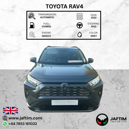 Toyota RAV 4 2022/ Grey RHD Hybrid AT SUV Crossover 2WD view 2