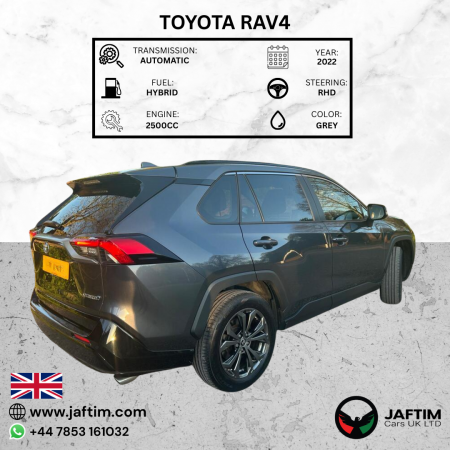 Toyota RAV 4 2022/ Grey RHD Hybrid AT SUV Crossover 2WD view 3