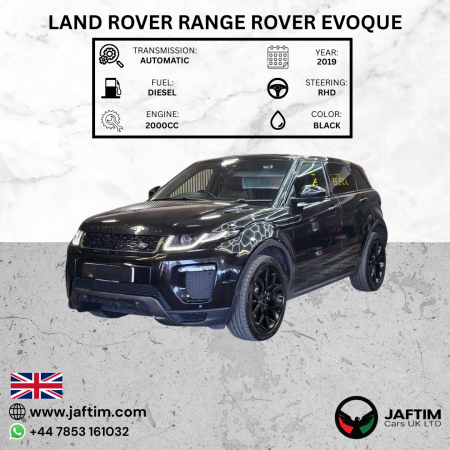 Land Rover Range Rover Evoque 2019/ Black RHD Diesel AT SUV 4WD view 13