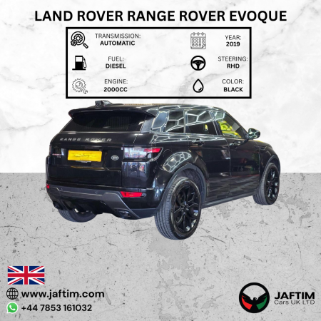 Land Rover Range Rover Evoque 2019/ Black RHD Diesel AT SUV 4WD view 14