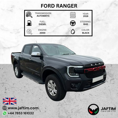 Ford Ranger 2019/ Black RHD Diesel AT Pickup 4WD view 6