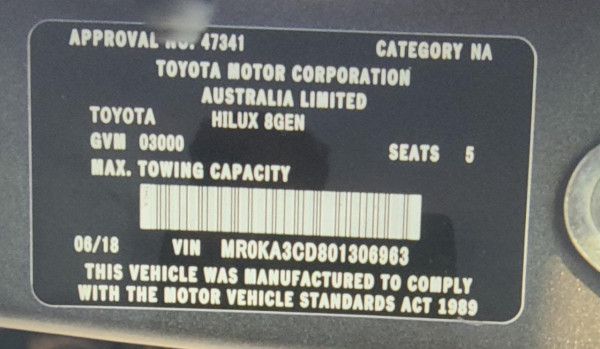 Toyota Hilux 2018  Grey RHD Diesel AT Pickup 4WD view 5