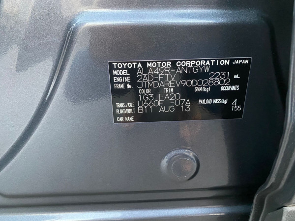 Toyota RAV 4 2013  Grey RHD Petrol AT SUV 4WD view 10